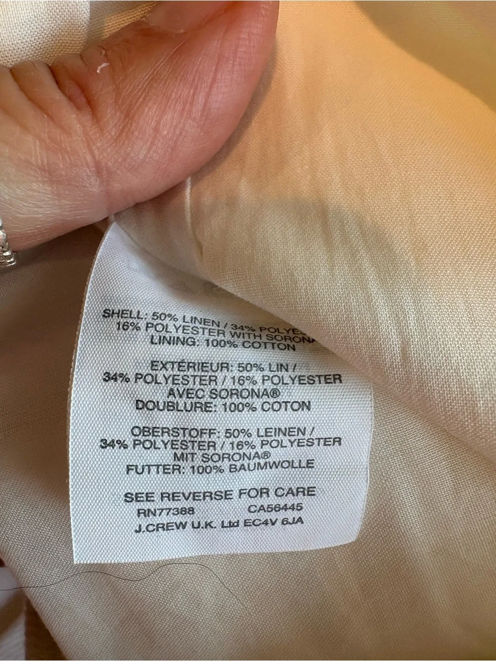 J. Crew White  Linen Pants